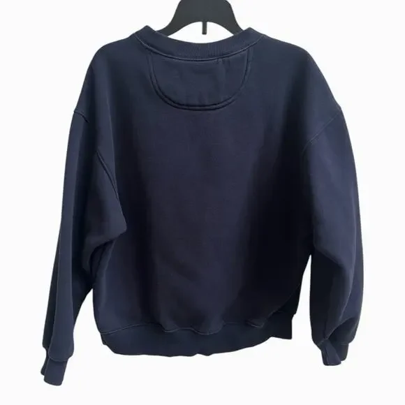 Drew House Navy Blue Boxy Sweatshirt Sketch Mascot Crewneck Sz S Cotton